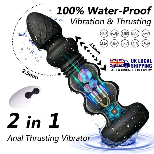 Thrusting anal butt plug dildo - butt,
