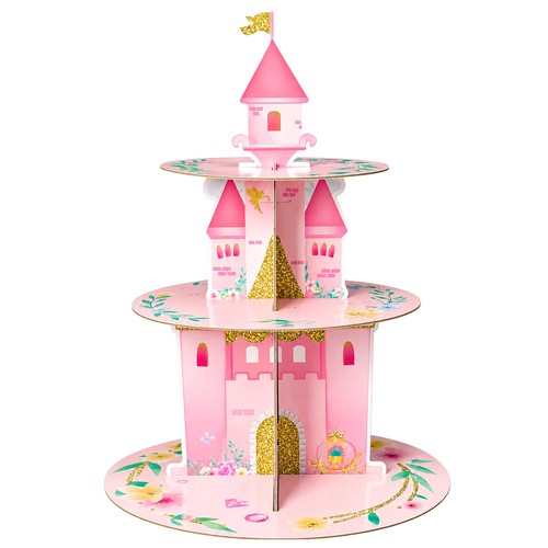 Tier pink castle cupcake - 3-tier,