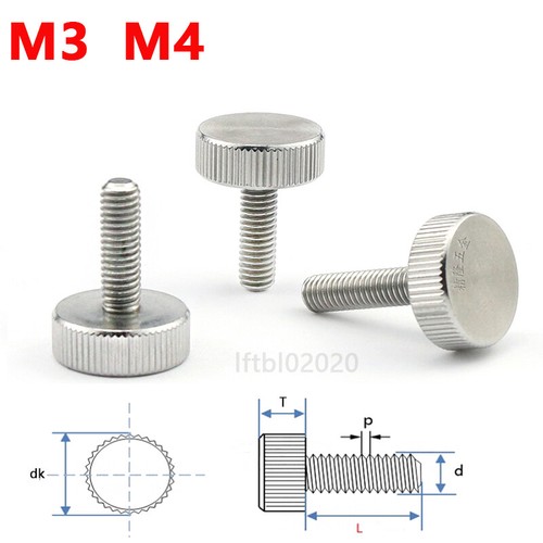Flat head knurled thumb - knurled,