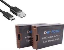 2x LP-E12 USB-C Battery for Canon EOS M M2 M10 M50 M100 M200 / PowerShot SX70HS