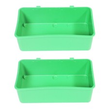 2 Pcs Cage Floor Bird Bath Outdoor Budgie for Tub Parrot Bathing