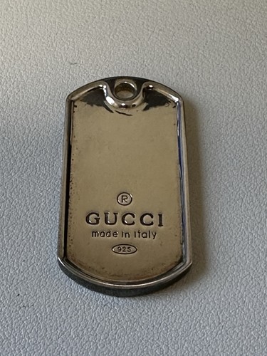 Gucci dog tag 925 sterling - gucci,