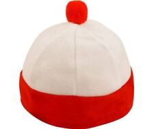NEW Where's Wally Red & White Bobble Hat World Book Day Fancy Dress Accessories 