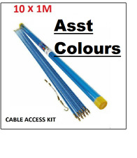 10M Cable Access Kit 1M X 10 Electricians Puller Rods Wires Draw Push Pulling