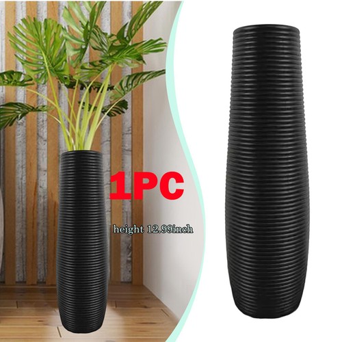 1pc tall floor vase black - tall,
