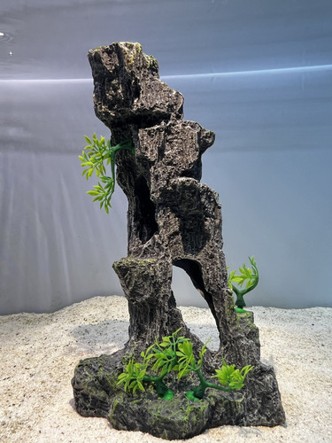 Tall rock mountain aquarium - rock,