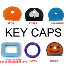 KEY CAPS TOP COVERS Assorted Colours Head Caps Tags ID Markers Key Ring