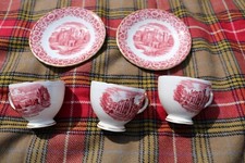 Sutherland Bone China Historical Britain Cup And Saucers