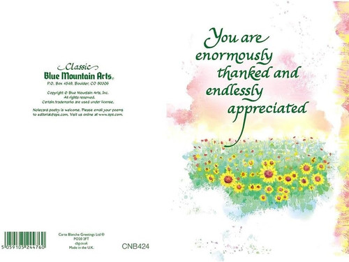 You are enormously thanked and - are,