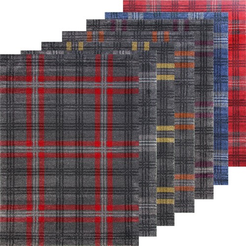 Tartan check rug carpet runner - check,
