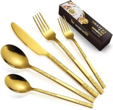 24/30Pcs Flatware Cutlery Set Stainless Steel Fork Spoon Cutlery Set for 6People