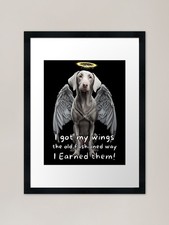 Angel dogs - Weimaraner Framed