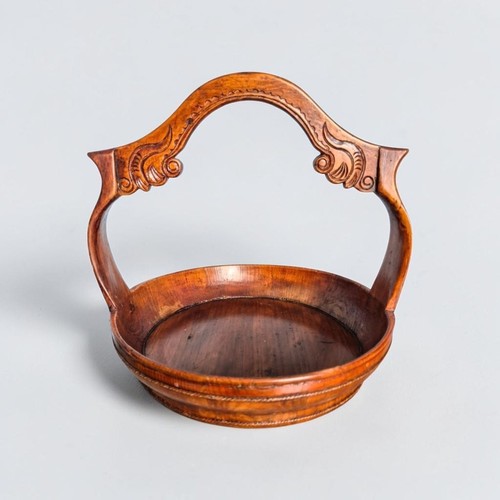 Antique hand carved wood fruit - antique,