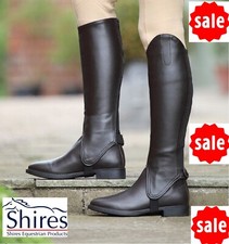 SHIRES SYNTHETIC LEATHER GAITERS  Ladies Sale Size Medium Brown SALE NOW £19.95