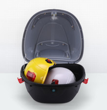 35L Universal Motorcycle Motorbike Top Box LARGE Case Back Rear Luggage BLACK UK