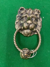 Vintage Solid Brass Lion Door