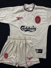 Liverpool Away Shirt And Shorts 1996/97 Youth Large Official Rare And Vintage