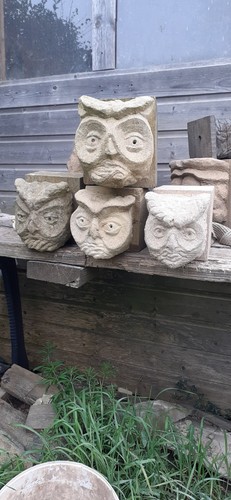 Old stone grotesque owl - grotesque,
