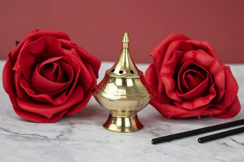 Brass incense stick holder - incense,