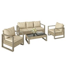 Outsunny 4 Seater Rattan