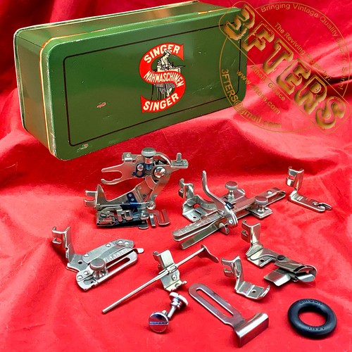 Singer attachments tin box - attachments,