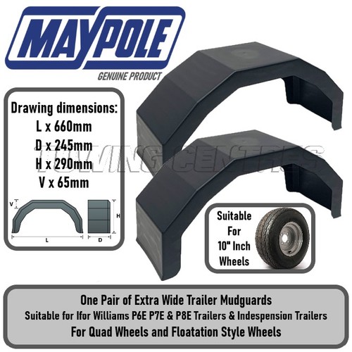 Extra wide trailer mudguards - extra,
