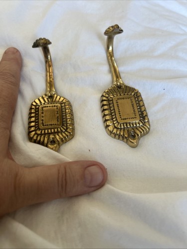 Pair vintage solid brass - of,