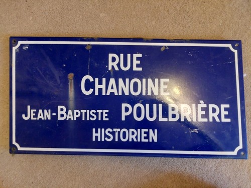 Vintage french enamel street - vintage,