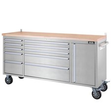 Tool Box Chest Garage Cabinet Stainless Steel Work Bench 10 Drawer