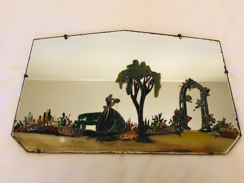 Vintage antique wall mirror - wall,