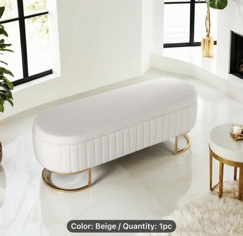 Teddy velvet upholstered bench - teddy,