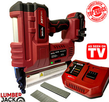 20V Cordless Nail Gun Stapler 2 in 1 18G Nails Staples LED Light Battery Charger