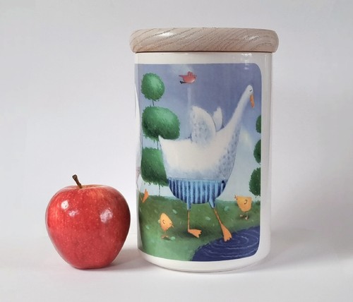 18cm large jar with lid - 18cm,