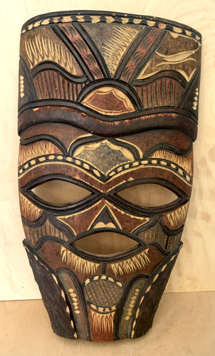 Wooden tribal mask hand - tribal, carved