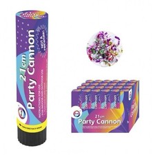 6x Party Cannons 21cm | Confetti Poppers | Celebration Air Shooters Bulk Packs