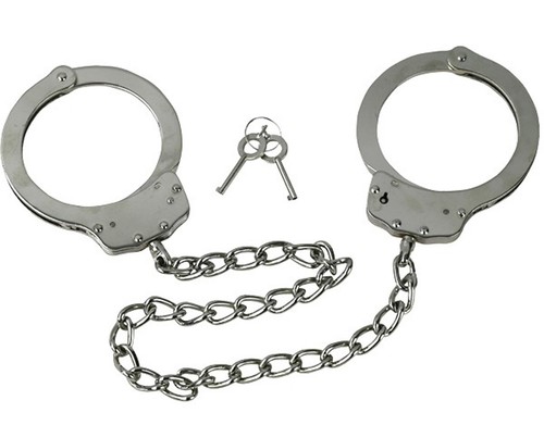 Heavy duty silver legcuffs - heavy, leg