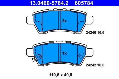Brake pad set for nissan - pad,