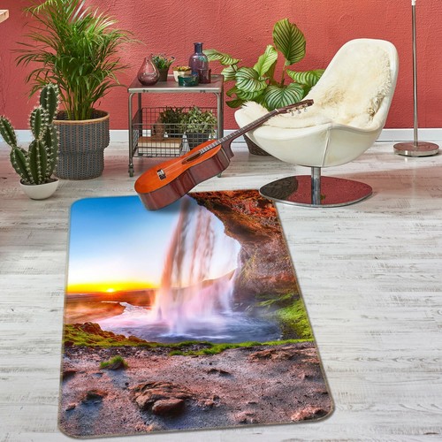 Sunset waterfall zhub4673 - sunset,