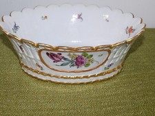 Bowl Fruit Bowl Augarten Vienna Beehive! with Floral Pattern very Decorative!