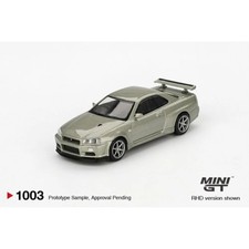 1:64 MINI GT MGT01003-BL NISSAN SKYLINE GT-R (R34) V-SPEC II NURMILLENIUM JADE (