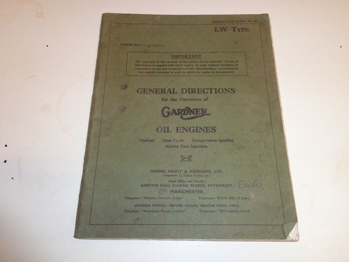 Gardner engine operators - engine,