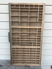 Antique Vintage Wooden Printers Drawer Hamilton Letterpress Shadow Box TJ6