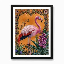 Greater Flamingo And Oleander