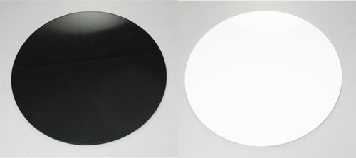 Acrylic discs black white - acrylic,