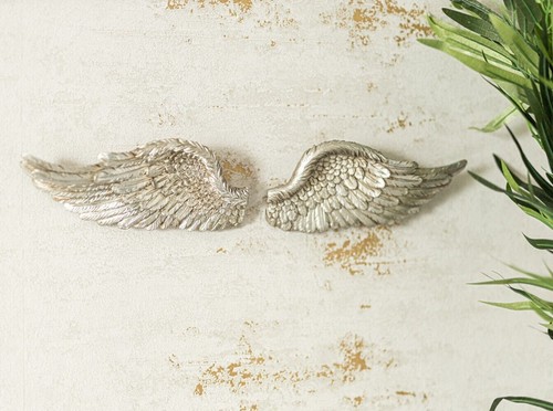 Pair silver angel - silver, wings