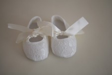 NEW Baby Girl Ivory Lace Christening Pre-walker Shoes 0-18 months Size 1.2.3.4.5