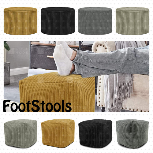 Jumbo cord footstool - jumbo, pouffe