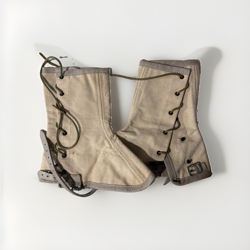 Vintage spats tan - vintage, cream