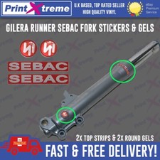 Gilera FORK STICKERS GEL SEBAC Sticker Decal 50 125 172 180 183 RUNNER 3D
