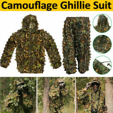 Adult 3D Leaf Outdoor Ghillie Suit Woodland Camouflage Jungle Forest Hunting Set